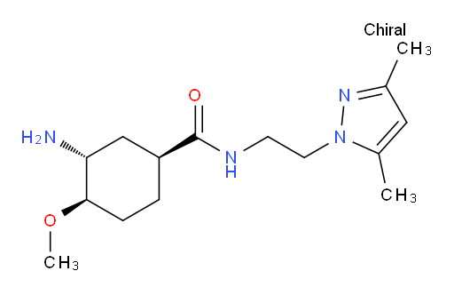 (1S,3R,4R)-3-amino-N-(2-(3,5-dimethyl-1H-pyrazol-1-yl)ethyl)-4-methoxycyclohexanecarboxamide