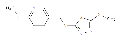 N-methyl-5-(((5-(methylthio)-1,3,4-thiadiazol-2-yl)thio)methyl)pyridin-2-amine