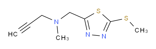 N-methyl-N-((5-(methylthio)-1,3,4-thiadiazol-2-yl)methyl)prop-2-yn-1-amine