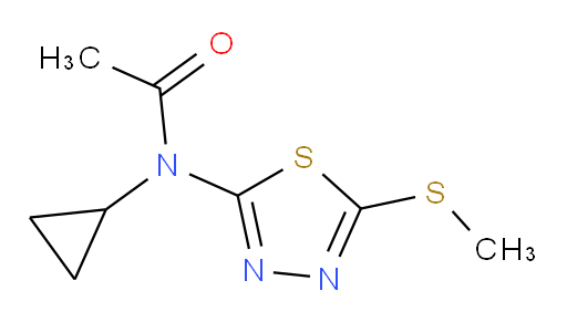 N-cyclopropyl-N-(5-(methylthio)-1,3,4-thiadiazol-2-yl)acetamide