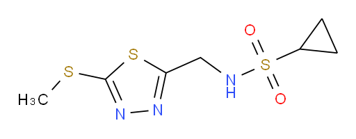 N-((5-(methylthio)-1,3,4-thiadiazol-2-yl)methyl)cyclopropanesulfonamide