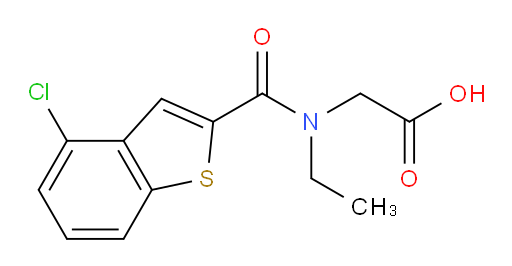 2-(4-chloro-N-ethylbenzo[b]thiophene-2-carboxamido)acetic acid