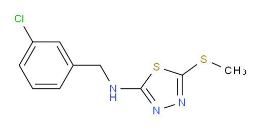 N-(3-chlorobenzyl)-5-(methylthio)-1,3,4-thiadiazol-2-amine