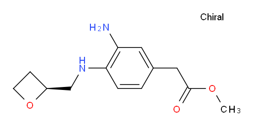 (S)-methyl 2-(3-amino-4-((oxetan-2-ylmethyl)amino)phenyl)acetate