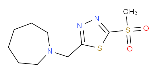 2-(azepan-1-ylmethyl)-5-(methylsulfonyl)-1,3,4-thiadiazole