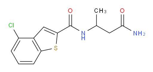 N-(4-amino-4-oxobutan-2-yl)-4-chlorobenzo[b]thiophene-2-carboxamide