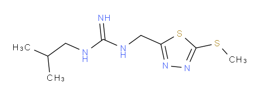 1-isobutyl-3-((5-(methylthio)-1,3,4-thiadiazol-2-yl)methyl)guanidine
