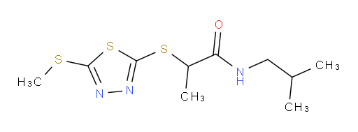 N-isobutyl-2-((5-(methylthio)-1,3,4-thiadiazol-2-yl)thio)propanamide