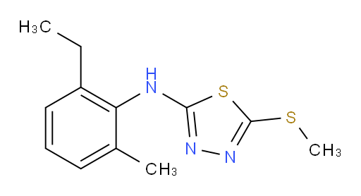 N-(2-ethyl-6-methylphenyl)-5-(methylthio)-1,3,4-thiadiazol-2-amine