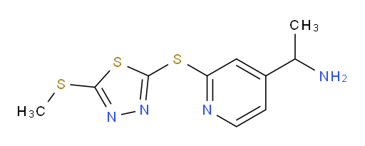1-(2-((5-(methylthio)-1,3,4-thiadiazol-2-yl)thio)pyridin-4-yl)ethanamine