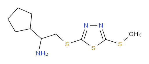 1-cyclopentyl-2-((5-(methylthio)-1,3,4-thiadiazol-2-yl)thio)ethanamine