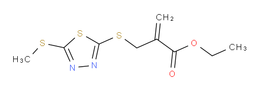 ethyl 2-(((5-(methylthio)-1,3,4-thiadiazol-2-yl)thio)methyl)acrylate