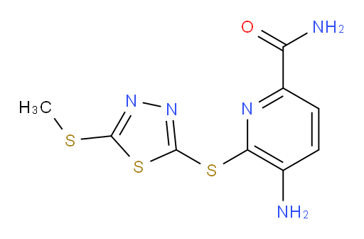 5-amino-6-((5-(methylthio)-1,3,4-thiadiazol-2-yl)thio)picolinamide