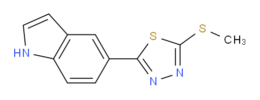 2-(1H-indol-5-yl)-5-(methylthio)-1,3,4-thiadiazole