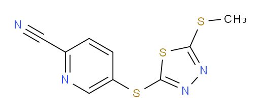 5-((5-(methylthio)-1,3,4-thiadiazol-2-yl)thio)picolinonitrile