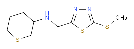 N-((5-(methylthio)-1,3,4-thiadiazol-2-yl)methyl)tetrahydro-2H-thiopyran-3-amine