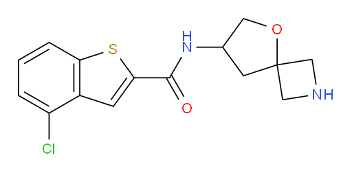 4-chloro-N-(5-oxa-2-azaspiro[3.4]octan-7-yl)benzo[b]thiophene-2-carboxamide
