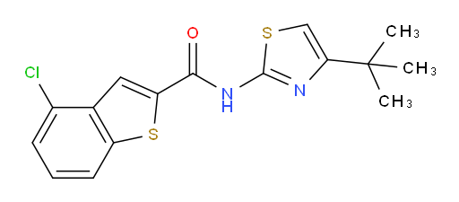 N-(4-(tert-butyl)thiazol-2-yl)-4-chlorobenzo[b]thiophene-2-carboxamide