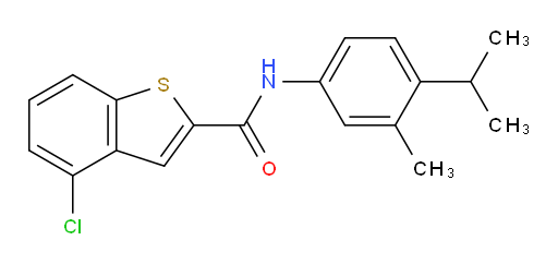 4-chloro-N-(4-isopropyl-3-methylphenyl)benzo[b]thiophene-2-carboxamide