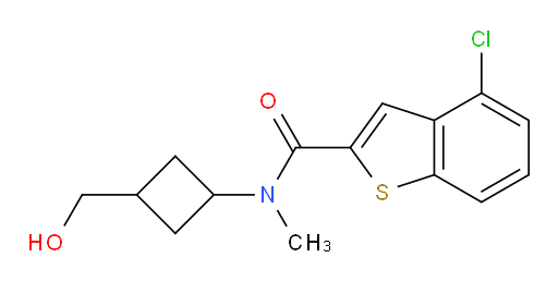 4-chloro-N-(3-(hydroxymethyl)cyclobutyl)-N-methylbenzo[b]thiophene-2-carboxamide