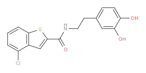 4-chloro-N-(3,4-dihydroxyphenethyl)benzo[b]thiophene-2-carboxamide