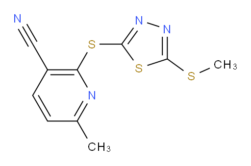 6-methyl-2-((5-(methylthio)-1,3,4-thiadiazol-2-yl)thio)nicotinonitrile