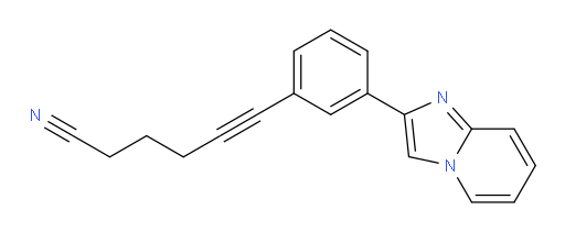 6-(3-(imidazo[1,2-a]pyridin-2-yl)phenyl)hex-5-ynenitrile
