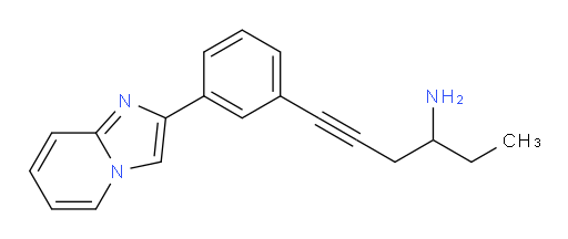 6-(3-(imidazo[1,2-a]pyridin-2-yl)phenyl)hex-5-yn-3-amine