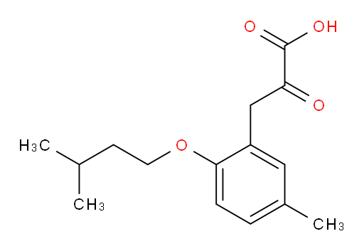 3-(2-(isopentyloxy)-5-methylphenyl)-2-oxopropanoic acid