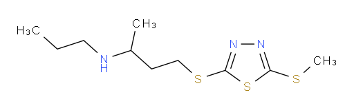 4-((5-(methylthio)-1,3,4-thiadiazol-2-yl)thio)-N-propylbutan-2-amine