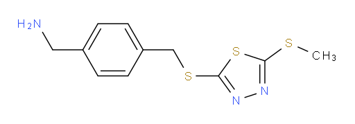 (4-(((5-(methylthio)-1,3,4-thiadiazol-2-yl)thio)methyl)phenyl)methanamine