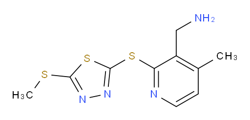 (4-methyl-2-((5-(methylthio)-1,3,4-thiadiazol-2-yl)thio)pyridin-3-yl)methanamine