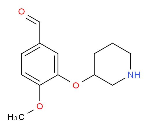 4-methoxy-3-(piperidin-3-yloxy)benzaldehyde
