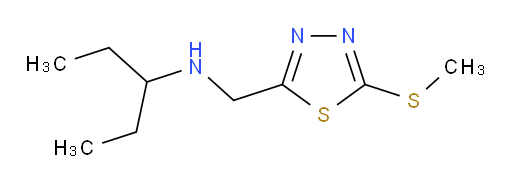 N-((5-(methylthio)-1,3,4-thiadiazol-2-yl)methyl)pentan-3-amine