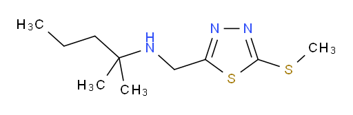 2-methyl-N-((5-(methylthio)-1,3,4-thiadiazol-2-yl)methyl)pentan-2-amine