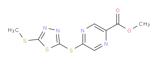 methyl 5-((5-(methylthio)-1,3,4-thiadiazol-2-yl)thio)pyrazine-2-carboxylate