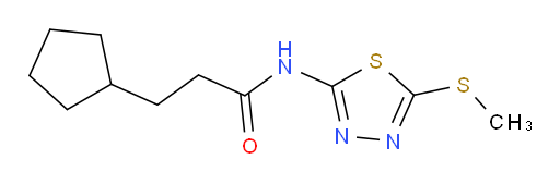 3-cyclopentyl-N-(5-(methylthio)-1,3,4-thiadiazol-2-yl)propanamide