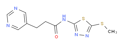 N-(5-(methylthio)-1,3,4-thiadiazol-2-yl)-3-(pyrimidin-5-yl)propanamide