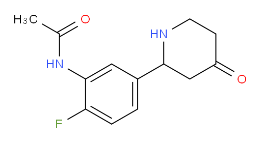 N-(2-fluoro-5-(4-oxopiperidin-2-yl)phenyl)acetamide
