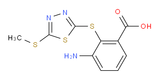 3-amino-2-((5-(methylthio)-1,3,4-thiadiazol-2-yl)thio)benzoic acid