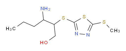 3-amino-2-((5-(methylthio)-1,3,4-thiadiazol-2-yl)thio)hexan-1-ol