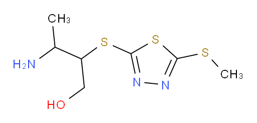 3-amino-2-((5-(methylthio)-1,3,4-thiadiazol-2-yl)thio)butan-1-ol