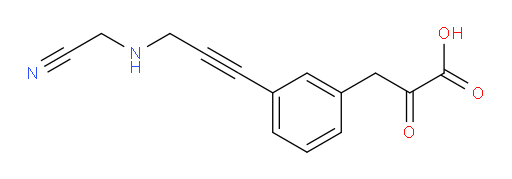 3-(3-(3-((cyanomethyl)amino)prop-1-yn-1-yl)phenyl)-2-oxopropanoic acid