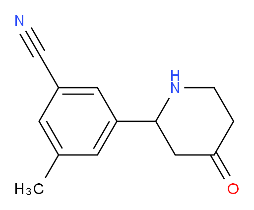 3-methyl-5-(4-oxopiperidin-2-yl)benzonitrile