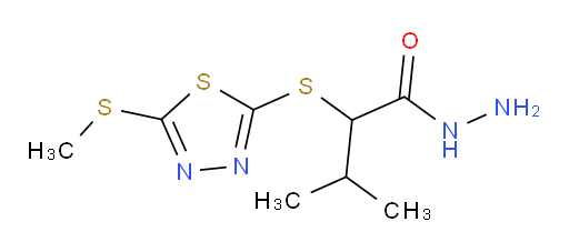 3-methyl-2-((5-(methylthio)-1,3,4-thiadiazol-2-yl)thio)butanehydrazide