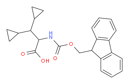 2-((((9H-fluoren-9-yl)methoxy)carbonyl)amino)-3,3-dicyclopropylpropanoic acid