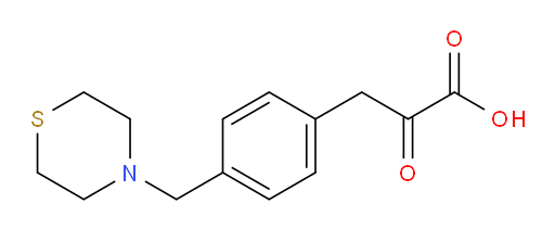 2-oxo-3-(4-(thiomorpholinomethyl)phenyl)propanoic acid