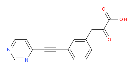 2-oxo-3-(3-(pyrimidin-4-ylethynyl)phenyl)propanoic acid