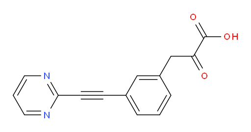 2-oxo-3-(3-(pyrimidin-2-ylethynyl)phenyl)propanoic acid