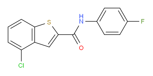 4-chloro-N-(4-fluorophenyl)benzo[b]thiophene-2-carboxamide